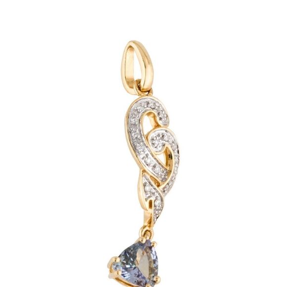 18k Tanzanite and diamond pendant - Picture 1 of 1
